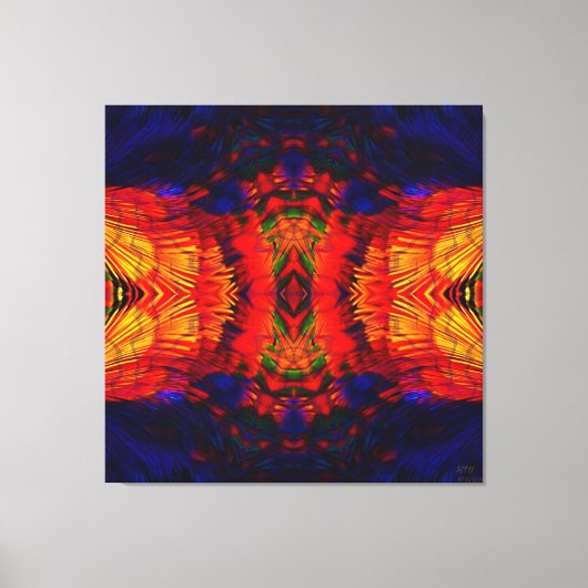 Coyote Peyote Mandala Canvas Afdruk (Voorkant)