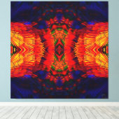 Coyote Peyote Mandala Canvas Afdruk (Insitu (Houten vloer))