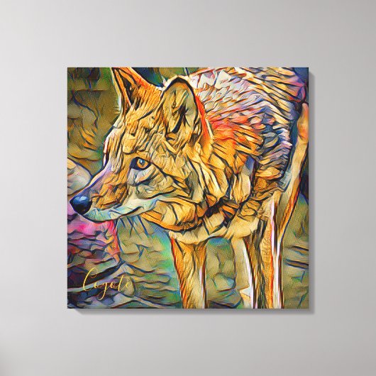 Coyote [Premium Canvas] Canvas Afdruk (Voorkant)