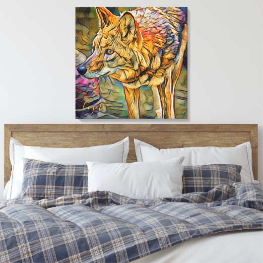 Coyote [Premium Canvas] Canvas Afdruk (Insitu (Slaapkamer))
