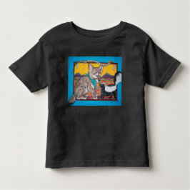 Coyote Pup en Skunk Southwest Wildlife Humoureus Kinder Shirts