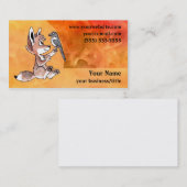 Coyote Pup Visitekaartje - Fiery Oranje (Voorkant / Achterkant)