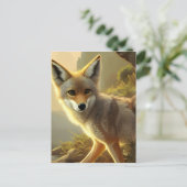 Coyote Pup Wildlife Portret Briefkaart (Staand voorkant)