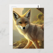 Coyote Pup Wildlife Portret Briefkaart (Voorkant / Achterkant)