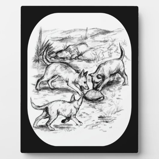 Coyote Pups Fotoplaat (Voorkant)