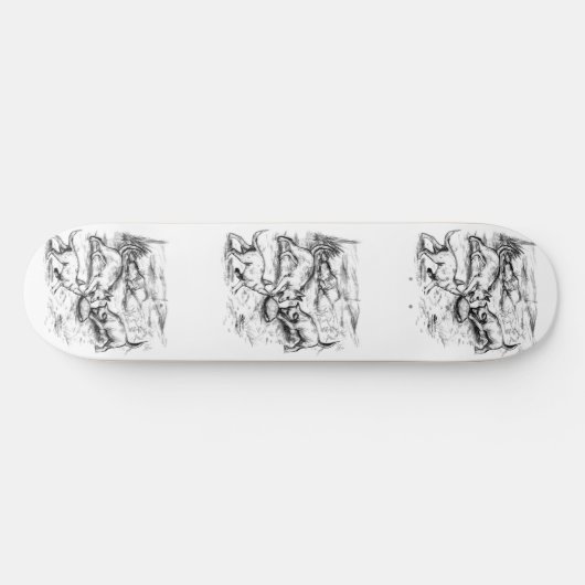 Coyote Pups Skateboard (Horizontaal)