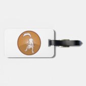 Coyote Retro Sunset  Wilderness Dierlijke Kunst Bagagelabel (Achterkant horizontaal)