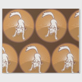 Coyote Retro Sunset  Wilderness Dierlijke Kunst Cadeaupapier (Vlak)