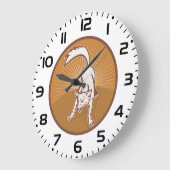 Coyote Retro Sunset  Wilderness Dierlijke Kunst Grote Klok (Hoek)