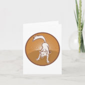 Coyote Retro Sunset  Wilderness Dierlijke Kunst Kaart (Voorkant)