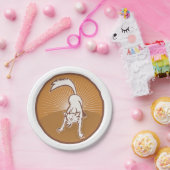 Coyote Retro Sunset Wilderness Dierlijke Kunst Papieren Bordje (Feest)