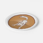 Coyote Retro Sunset Wilderness Dierlijke Kunst Papieren Bordje (Gekanteld)