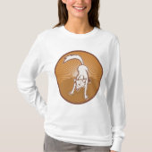 Coyote Retro Sunset  Wilderness Dierlijke Kunst T-shirt (Voorkant)