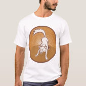 Coyote Retro Sunset  Wilderness Dierlijke Kunst T-shirt (Voorkant)