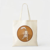 Coyote Retro Sunset  Wilderness Dierlijke Kunst Tote Bag (Voorkant)