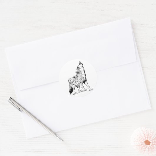 Coyote Ronde Sticker (Envelop)