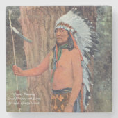 Coyote Running Stenen Onderzetter (Voorkant)