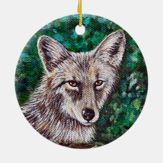 Coyote-schilderijen Keramisch Ornament (Achterkant)