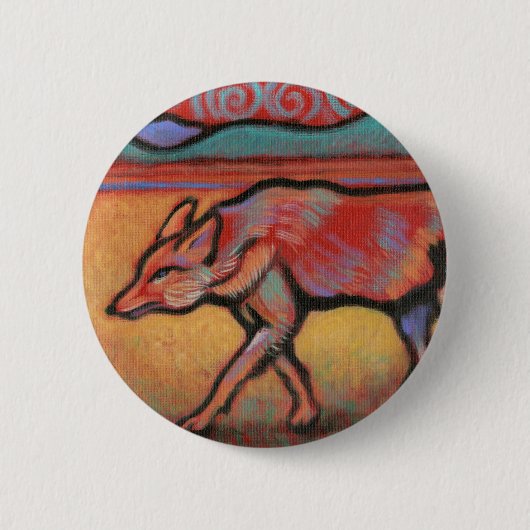 Coyote - Spirit Animal - Totem Ronde Button 5,7 Cm (Voorkant)
