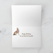 Coyote Totem, Animal Guide Funny Birthday Kaart (Binnen)