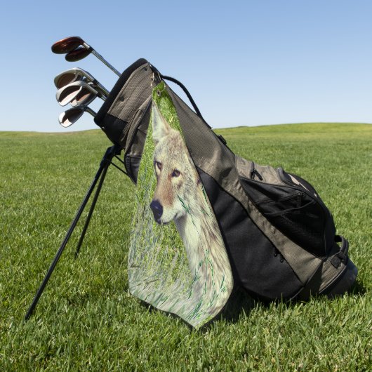 Coyote van wilde dieren golfhanddoek (Groen)