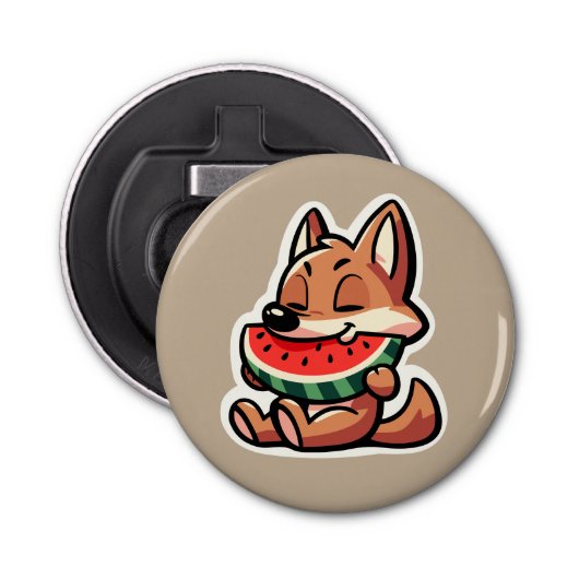 Coyote Watermeloen Button Flesopener (Voorkant)