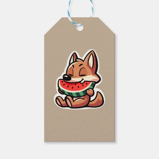 Coyote Watermeloen Cadeaulabel (Voorkant)