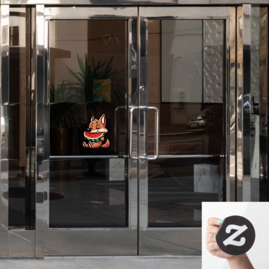 Coyote Watermeloen Raamsticker (Kantoordeur)