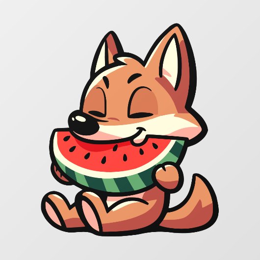 Coyote Watermeloen Raamsticker (Vel)