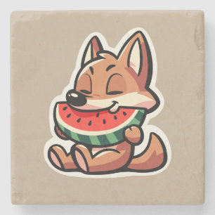 Coyote Watermeloen Stenen Onderzetter