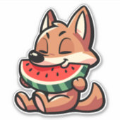 Coyote Watermeloen Sticker (Voorkant)