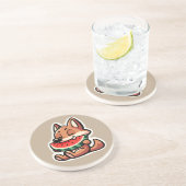 Coyote Watermeloen Zandsteen Onderzetter (Zijkant)