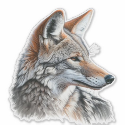 Coyote Wildlife Wild Animal Sticker (Voorkant)