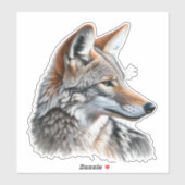 Coyote Wildlife Wild Animal Sticker (Vel)