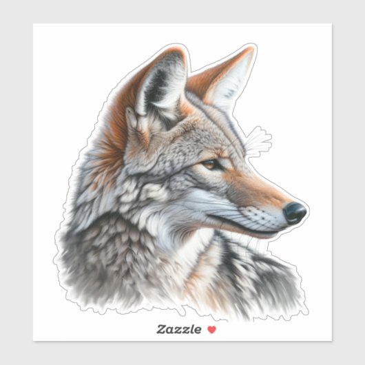 Coyote Wildlife Wild Animal Sticker (Vel)