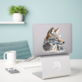 Coyote Wildlife Wild Animal Sticker (Laptop op bureau)