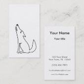 Coyote wolf hondenjacht - leuke tekenkunst CUSTOM Visitekaartje (Voorkant / Achterkant)