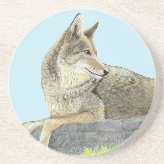 Coyote Zandsteen Onderzetter (Voorkant)