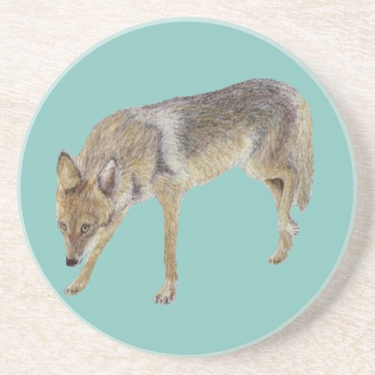Coyote Zandsteen Onderzetter (Voorkant)