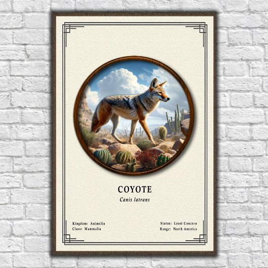 Coyote Zoologie Serie Poster