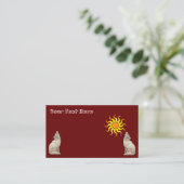 COYOTES HOWLING BENEATT A SOUTHWESTERN SUN VISITEKAARTJE (Staand voorkant)