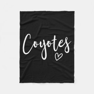 Coyotes Middelbare School Mascotte Sportteam Dames Fleece Deken