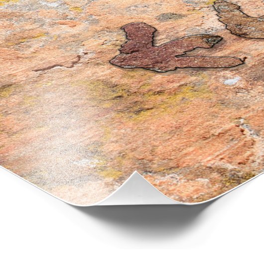 Coyotes Petroglyphs in Arizona Foto Afdruk (Hoek)