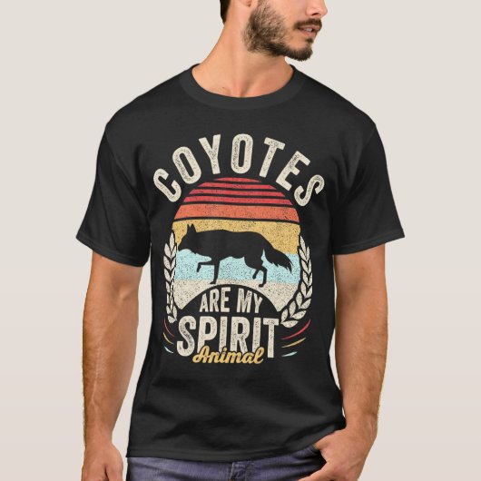 Coyotes zijn mijn geest dier coyote liefhebber t-shirt (Voorkant)
