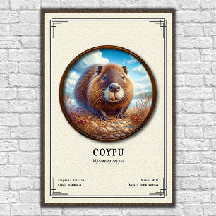 Coypu Zoölogie Serie Poster