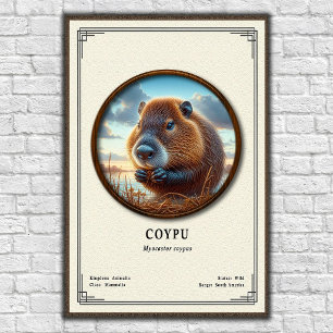 Coypu Zoölogie Serie Poster