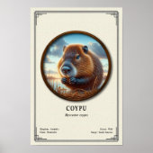 Coypu Zoölogie Serie Poster (Voorkant)