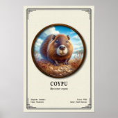 Coypu Zoölogie Serie Poster (Voorkant)