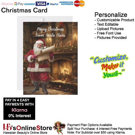 Cozi open haard kerstboom van Sinterklaas 8 Feestdagenkaart