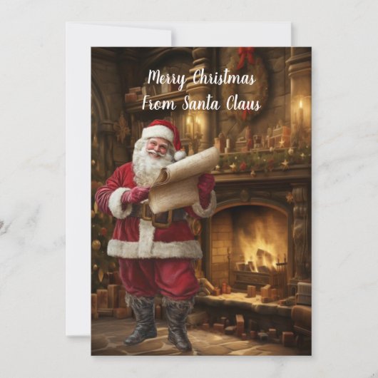 Cozi open haard kerstboom van Sinterklaas 8 Feestdagenkaart (Voorkant)